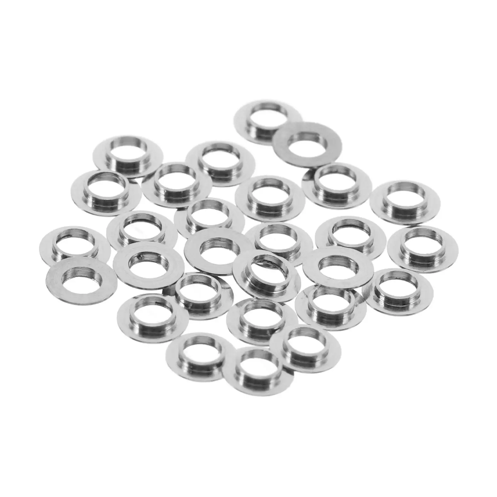  50 Pcs Material Glasses Accessories Optical Shop Convex Gaskets Grey Stainless Steel