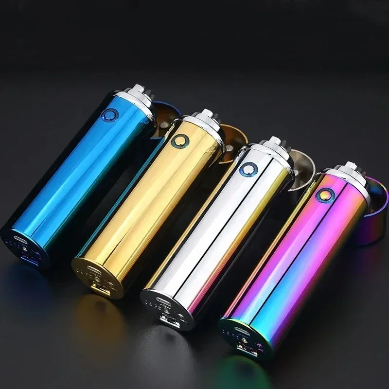 

New Windproof Pulse Flameless Six Arc Electric Metal Lighter Kitchen Outdoor Barbecue Camping Cigar Lighter High End Men's Gifts