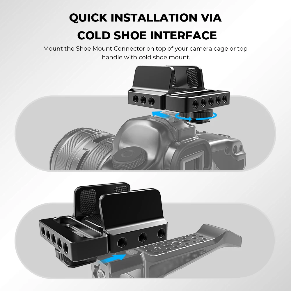 CAMVATE マウントブラケット SSD ホルダー コールドシューケーブルクランプ付き 32-64mm サムスン T5 T7 SSD サンディスク用