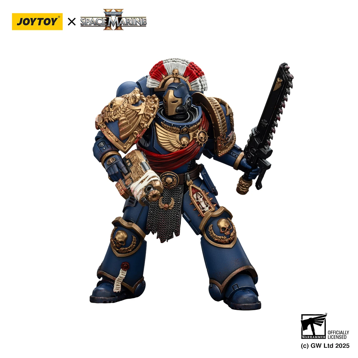 JOYTOY Warhammer 40k 1/18 Actionfiguren Ultramarines Relic Secundus Armor mit künstlichem Bolzengewehrkettenwort und Bolzenpistole
