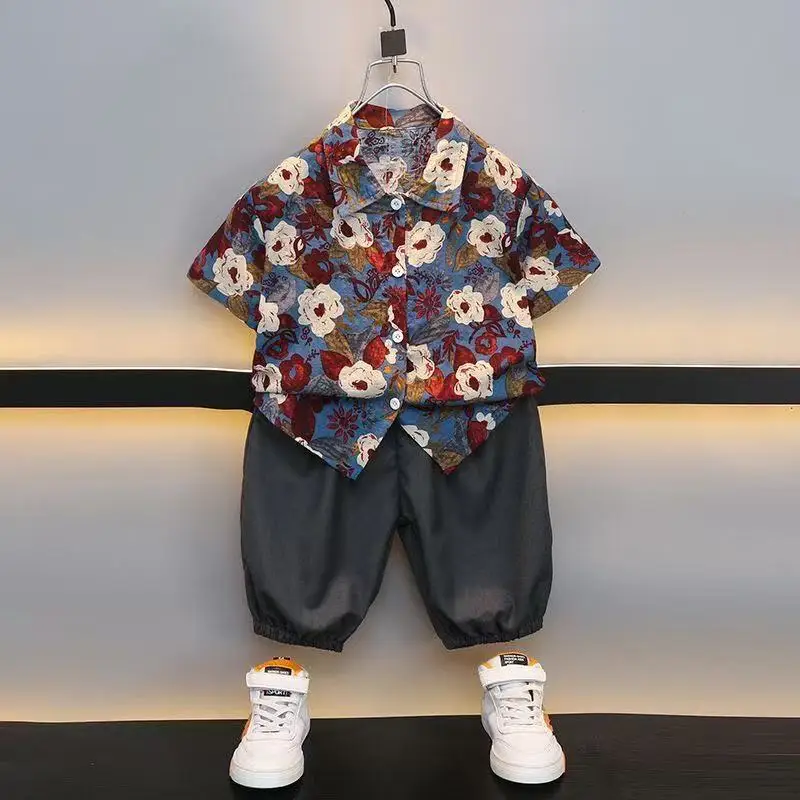 

Новый комплект одежды для мальчиков из 2 предметов, детские костюмы, наборы детской одежды, летние наряды для малышей 26-012