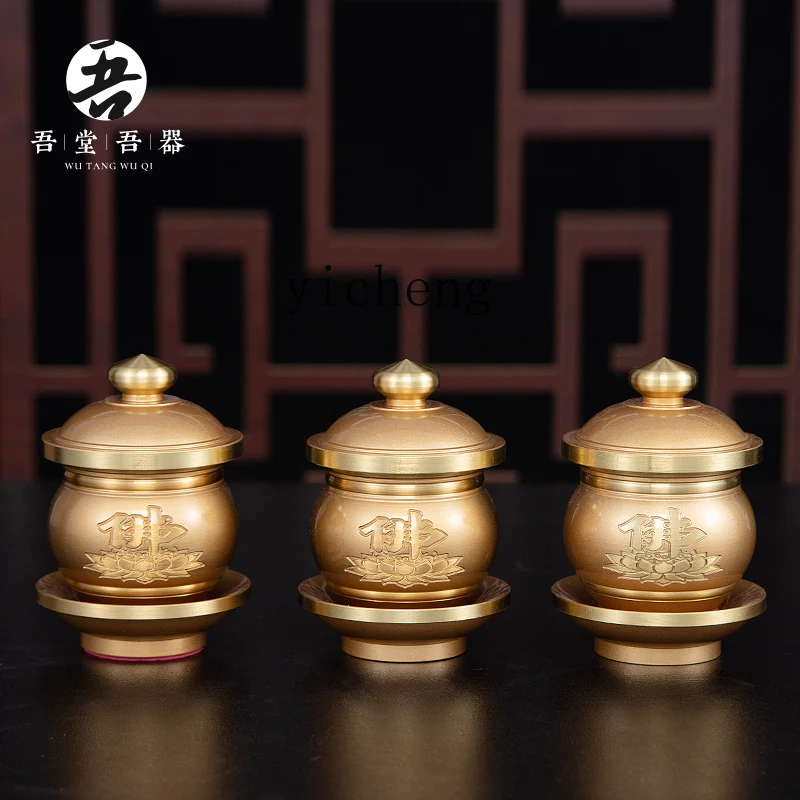 FJ-21 Brass Buddhist Utensils Supplies Offering Utensils To Buddha Household Vases Offering Aromatherapy Oven In Front Of Buddha
