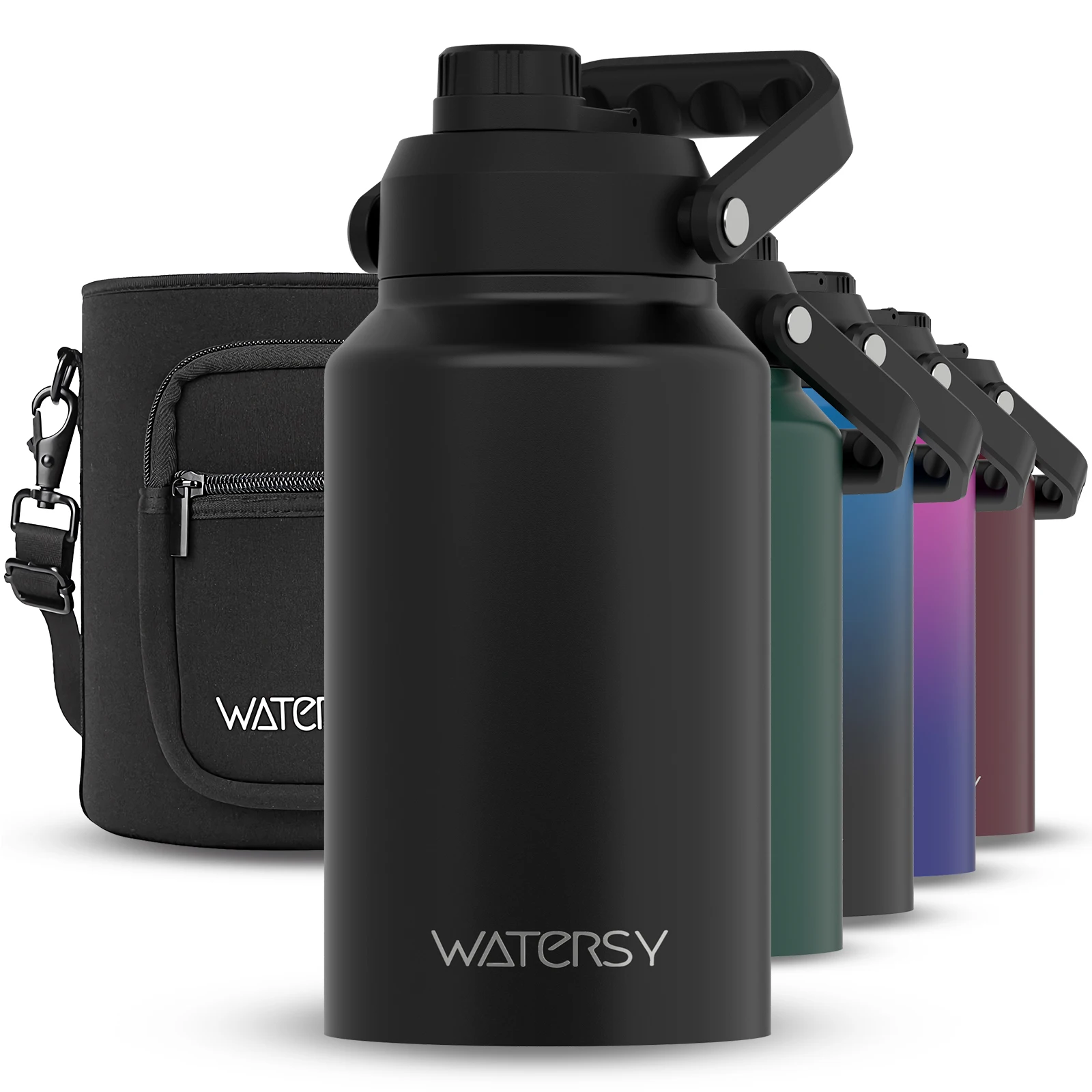 

Термос WATERSY 2.5 л из нержавеющей стали с большой емкостью, сохраняющий холод до 48 часов, для походов, кемпинга, спорта