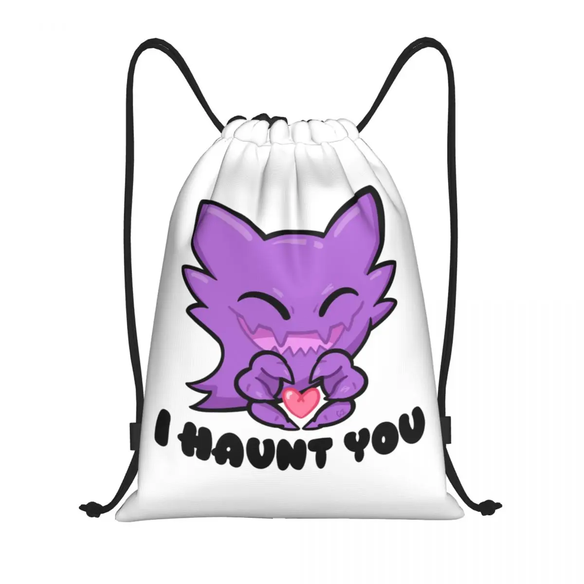 

Haunter I Haunt You Backpacks Fashion Drawstring Bags Sports Bag Book Bags for Travel School