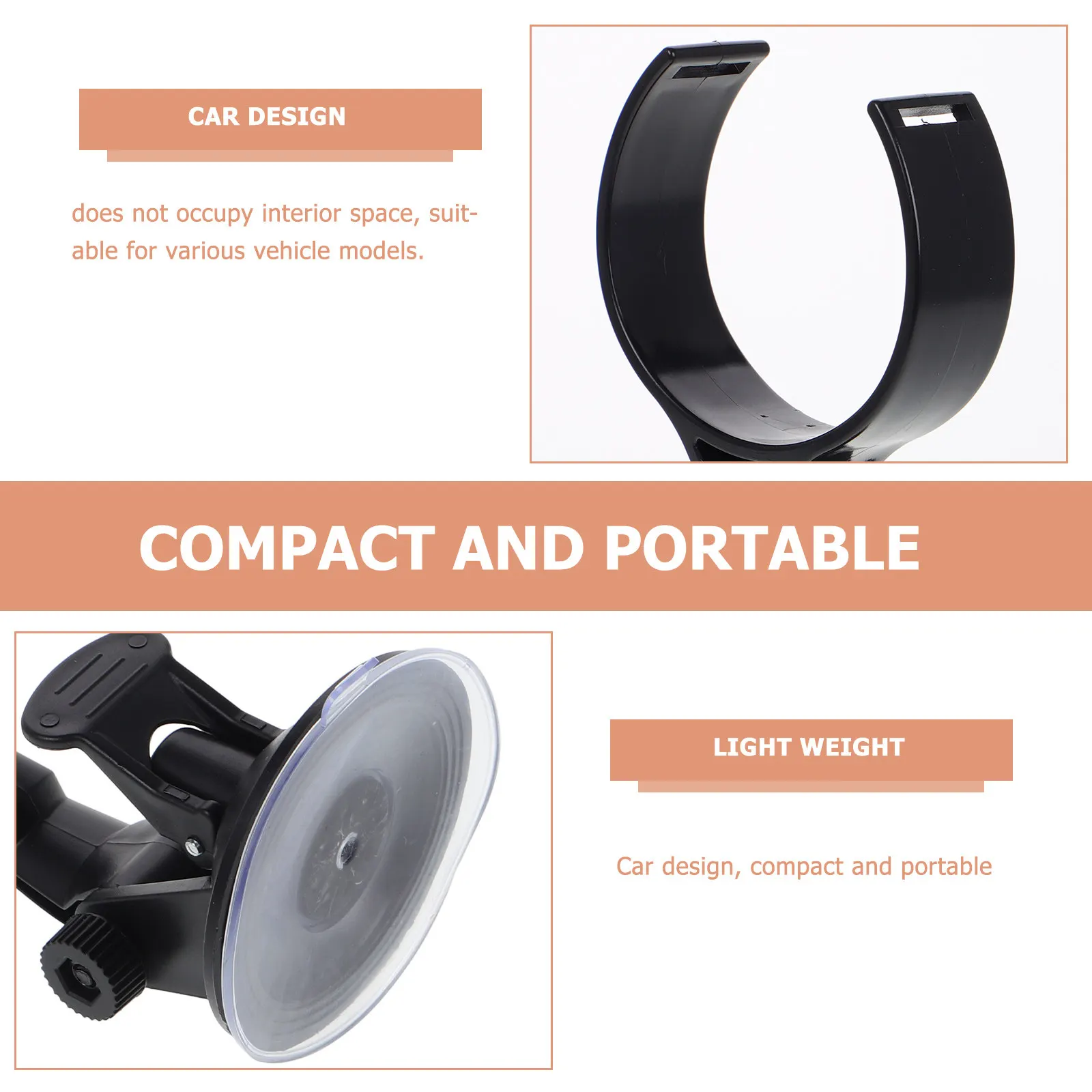 Car Heater Suction Cup Mount Auto Defroster Mount Portable Heating Fan Suction Bracket for Dashboard Windshield Safe Reliable