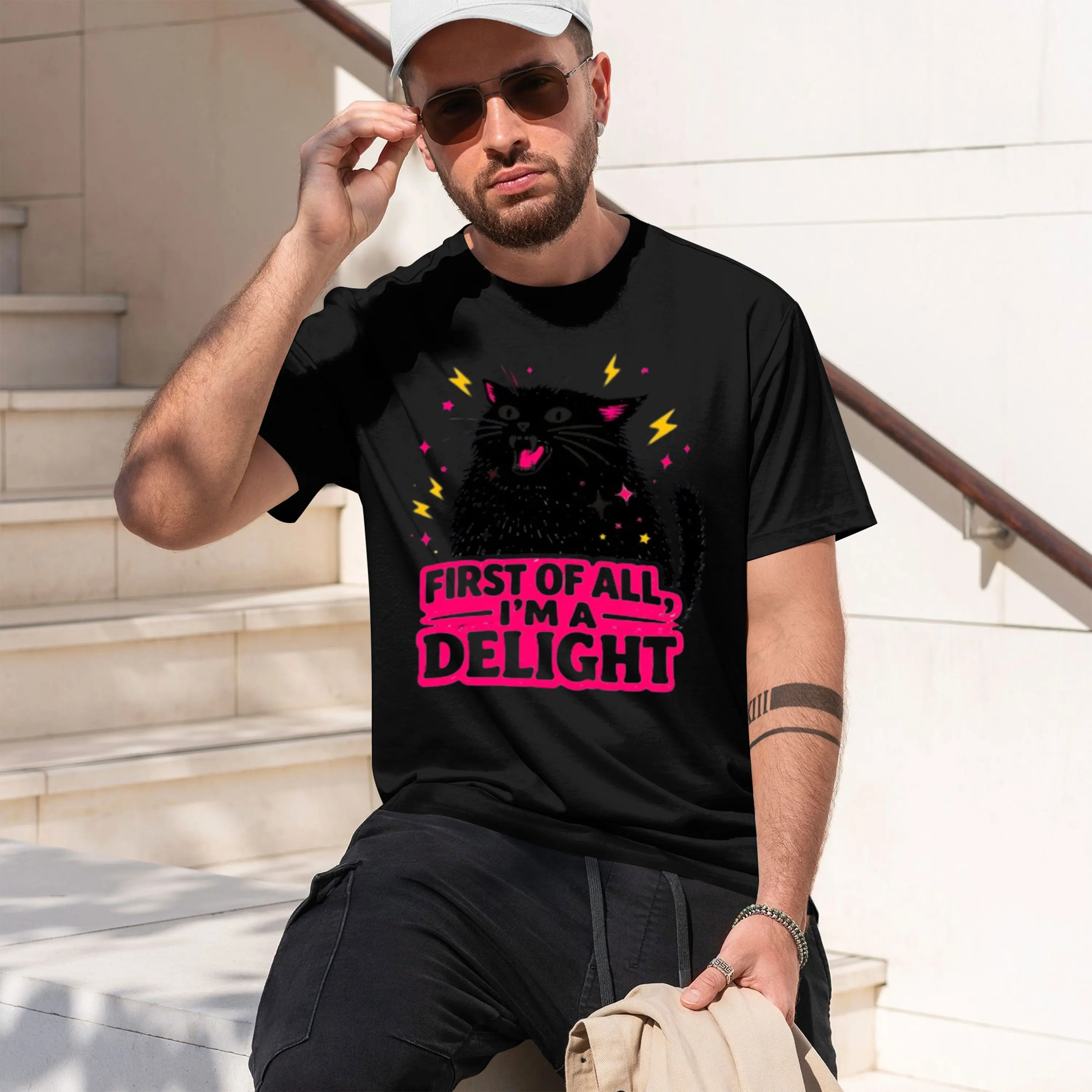 First of All I'm A Delight T Shirt Men Women Funny T-Shirt Short Sve Graph Tee Casaul Round Ne 2026 New Model Short-sleeve crewn