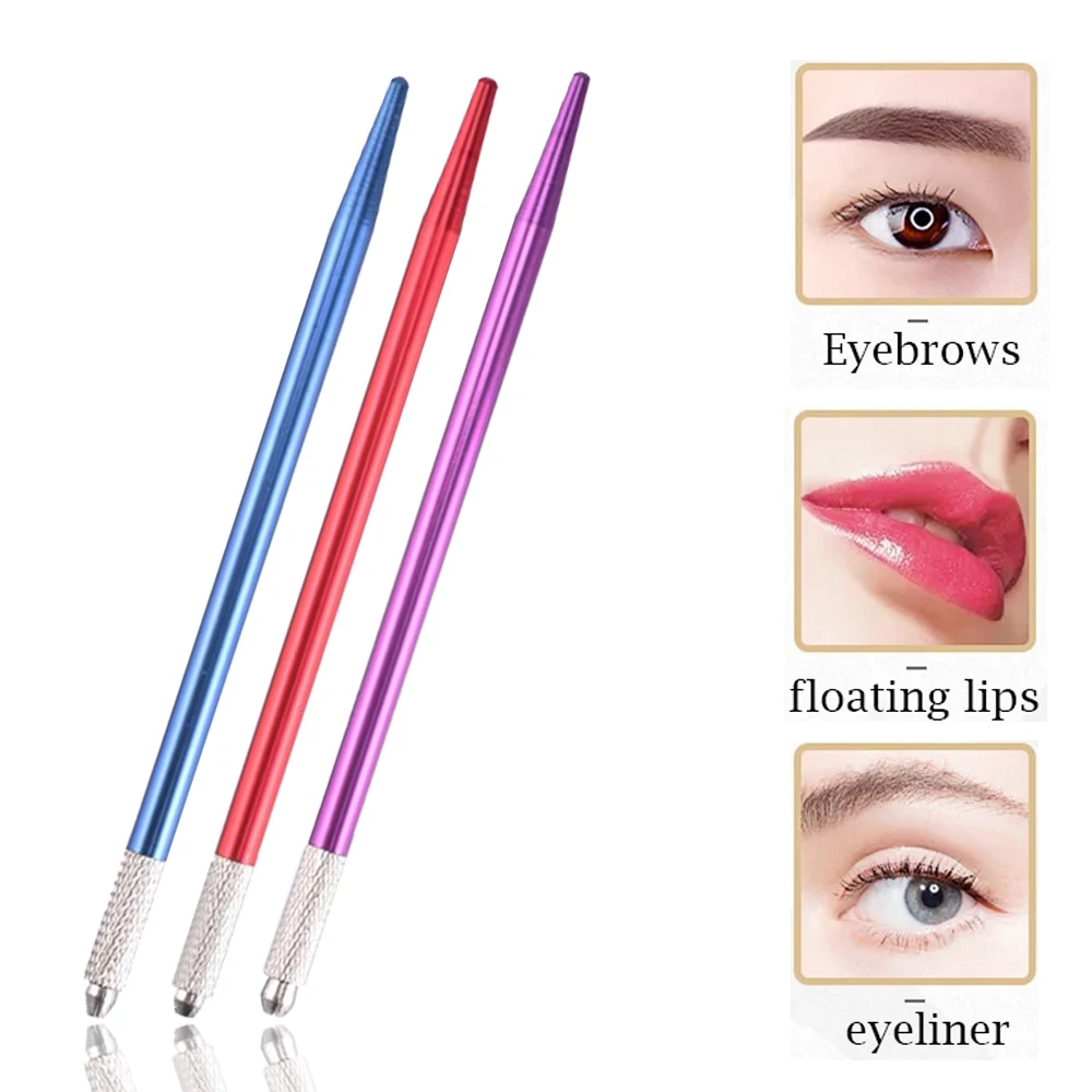 

1 шт. ручка-машинка Tebori для татуажа бровей, многоцветная, для перманентного макияжа бровей