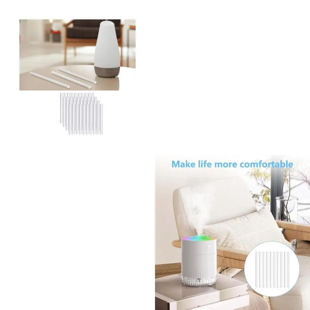 M6CB 40 Pack Humidifier Cotton Wicks for Efficient Air Moisture Control Cotton Sponge Sticks Absorbent Cotton Refills