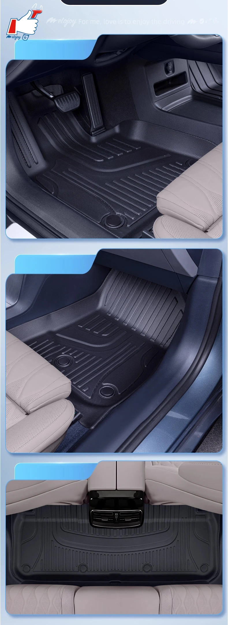 اليد اليسرى محرك سيارة الكلمة حصيرة ل BYD TANG DMI/EV/DMP 2024 7 مقاعد سيارة كامل المحيطة القدم حصيرة الكلمة بطانة سجادة أرضيات #6