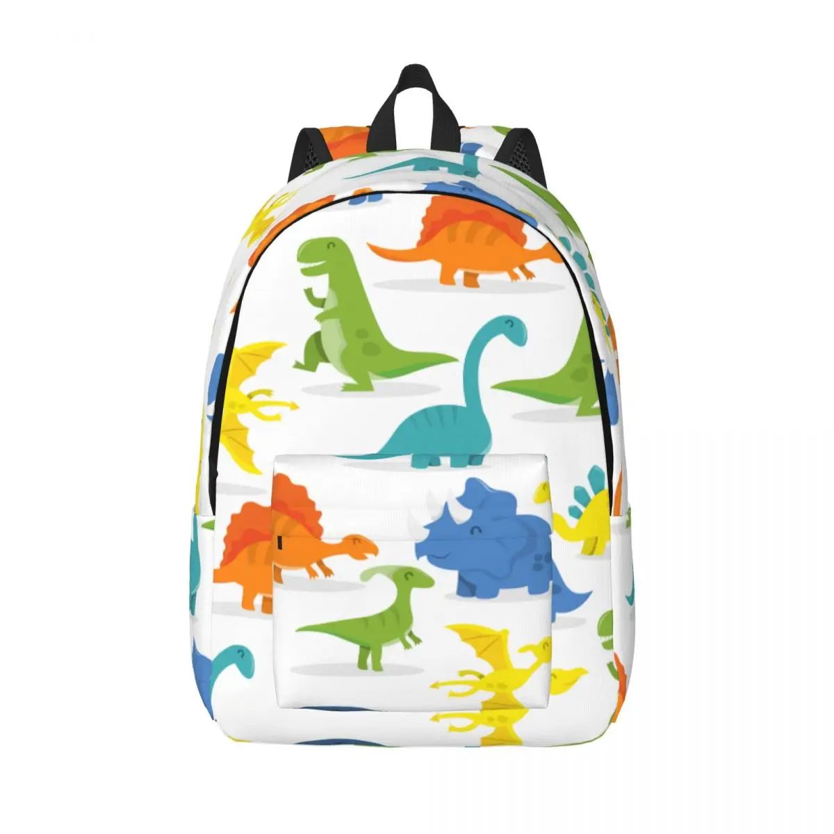 

Student Bag Happy Cartoon Dinosaur Background Backpack Parent-child Lightweight Backpack Couple Laptop Bag