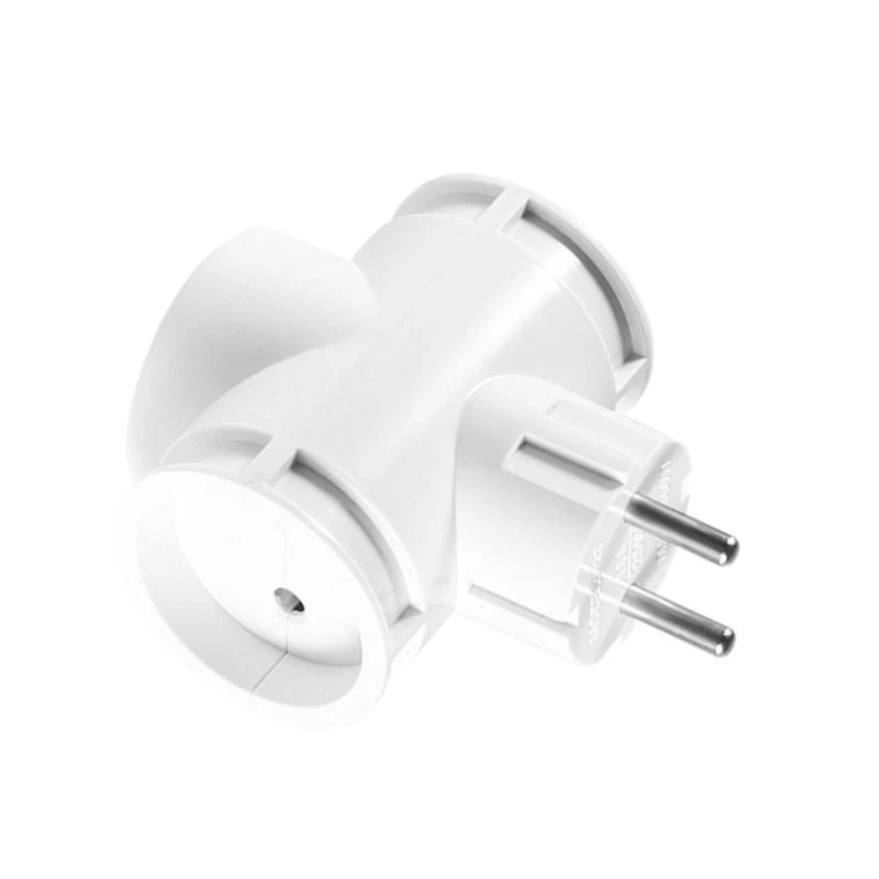 U75B Portable Eu Plugs Adapter Converts Single Outlet To Three For Easy Use