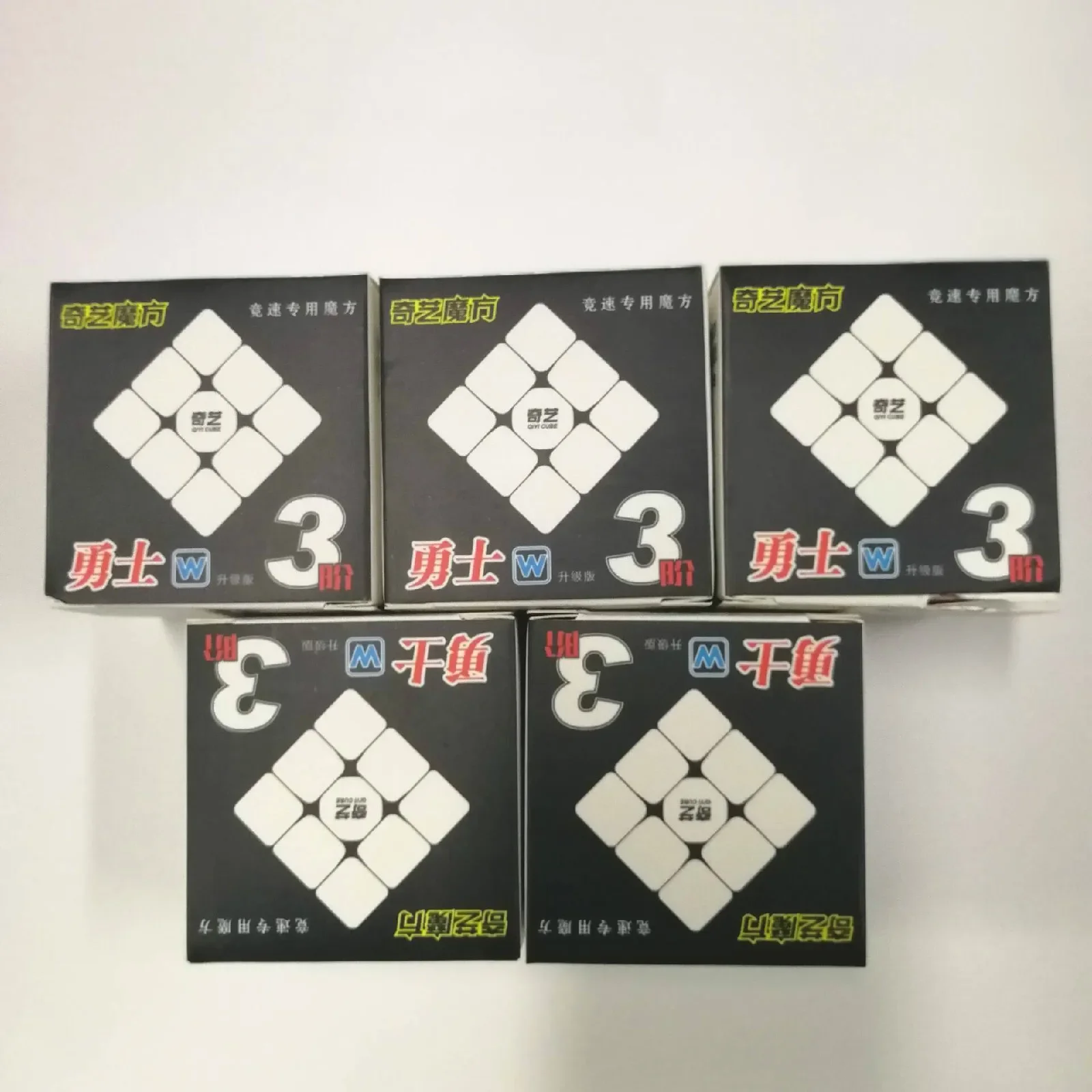 

5pcs Qiyi Warrior W 3x3x3 Speed Cube Stickerless Professional Magic Cube Puzzles Colorful Educational Toys For Children Red Cube