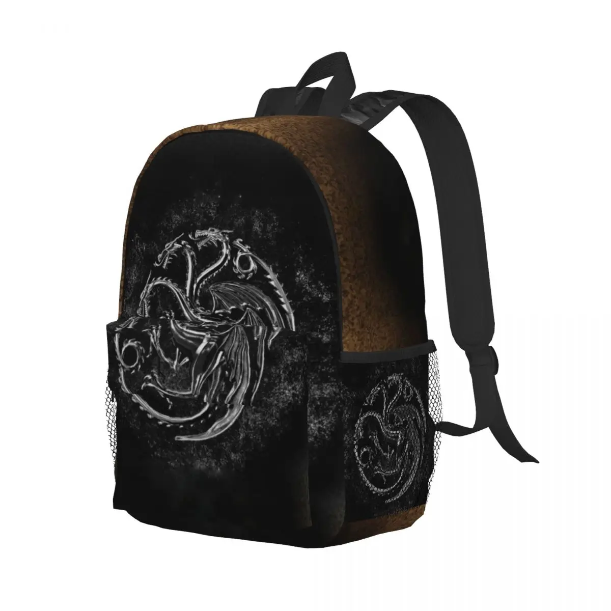 House Dragon Neuer modischer Muster-Schulranzen-Druck, leichter Rucksack, 38,1 cm