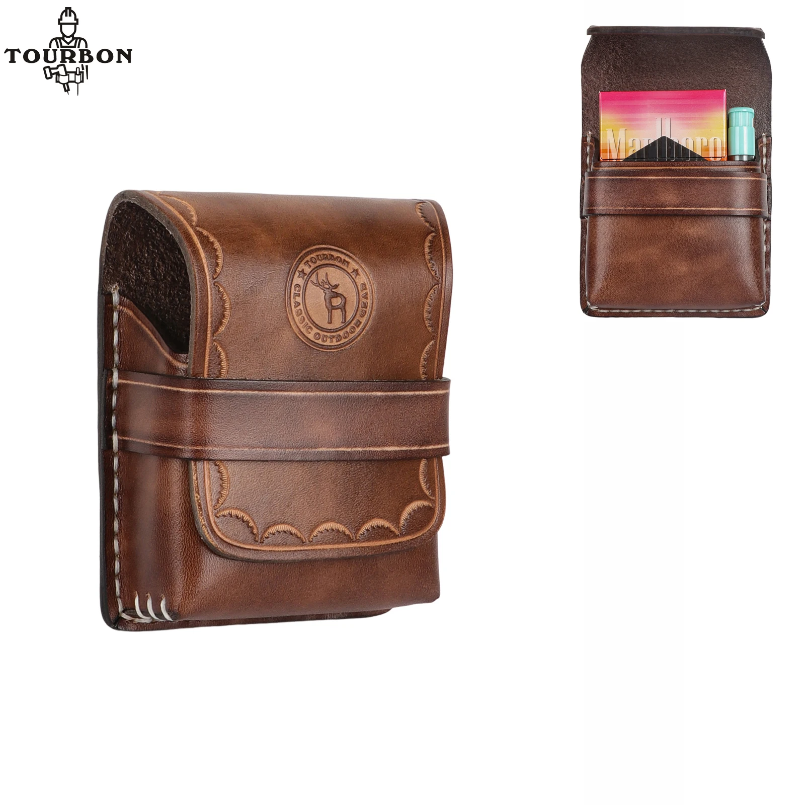 

Кожаный портсигар Tourbon на ремень – защита, стиль и идеальное решение для хранения в кармане