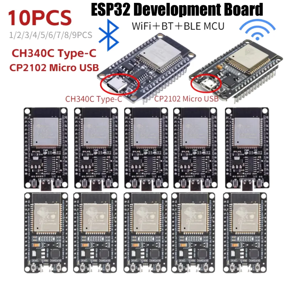 ESP-32 ESP32-S CP2102 CH340C Development Board ESP32 Bluetooth Wifi ESP32 Nodemcu Bluetooth Module ESP 32 30P ESP32 Type C