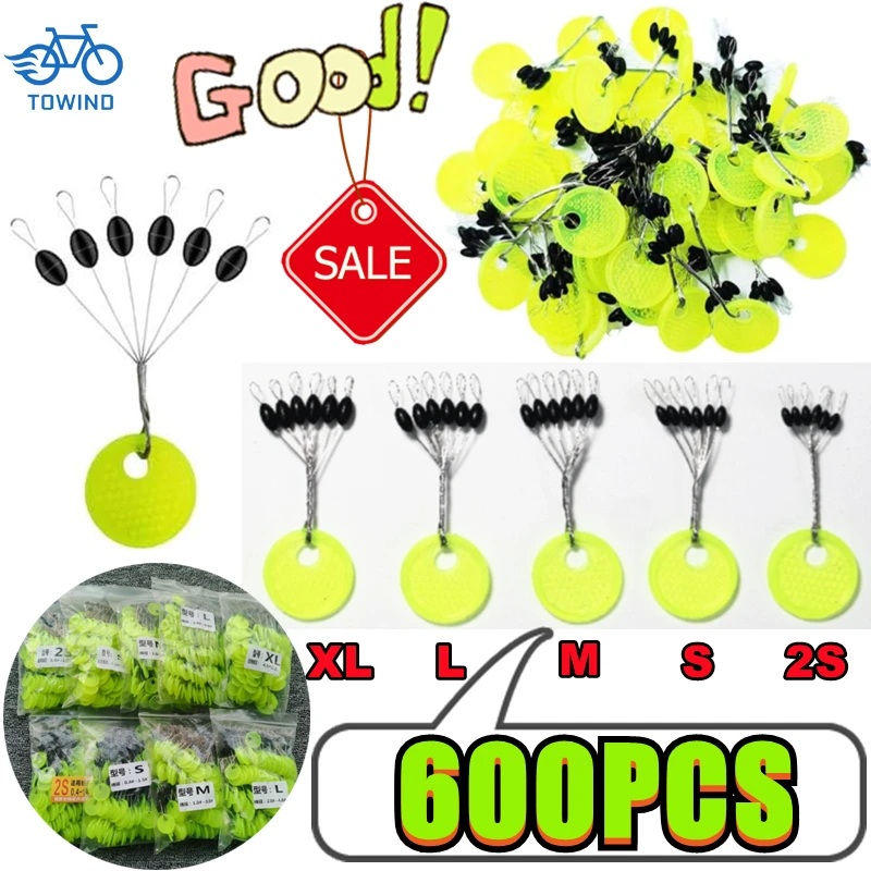 600/120PC 100/20 Group Set Rubber Silicon Space Bean Sea Carp Fly Fishing Black Rubber Oval Stopper Fishing Float Fishing Bobber