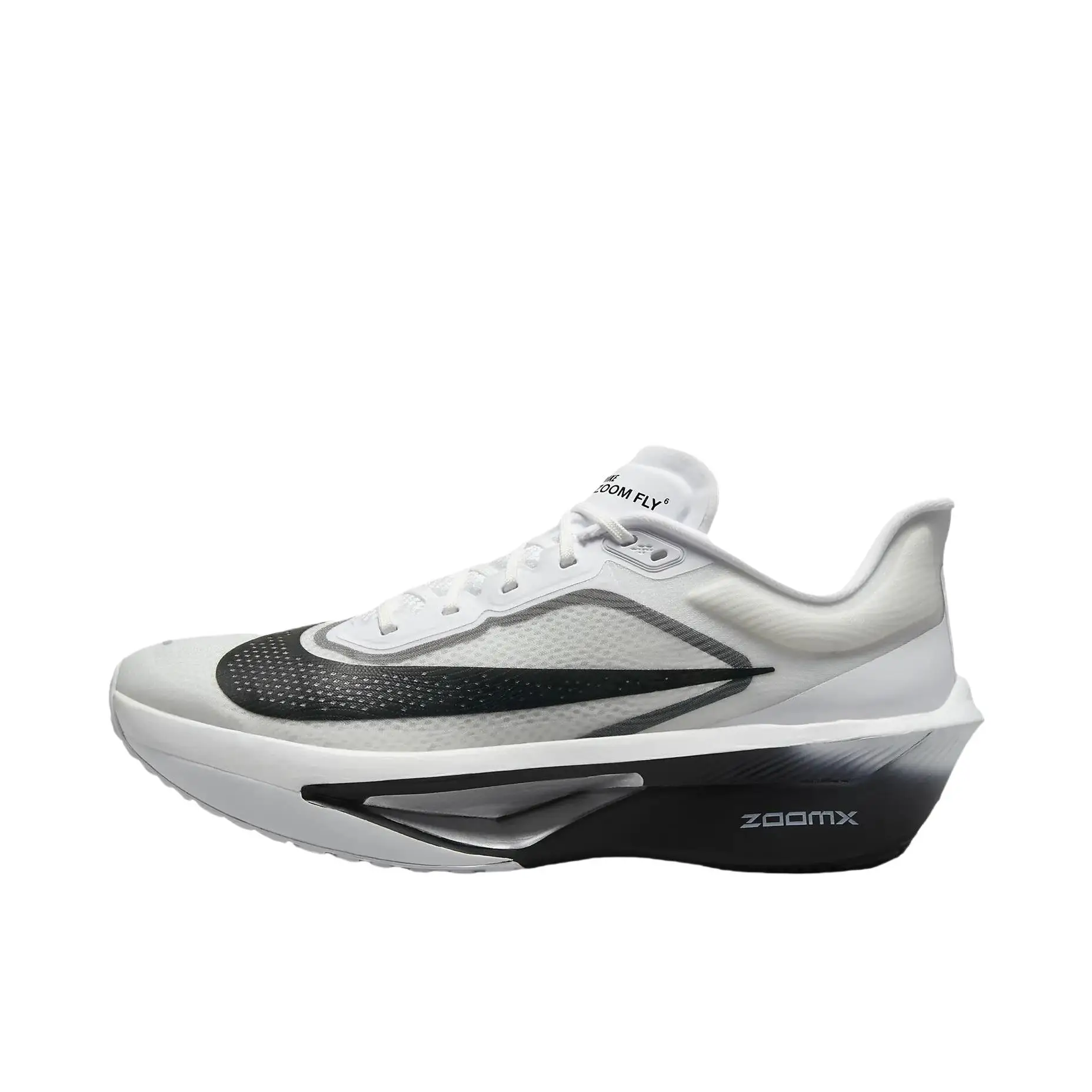 

Nike Zoom Fly 6, карбоновые кроссовки для женщин и мужчин, белые, серые, черные, противоскользящие, износостойкие, с низким берцем, на толстой подошве, FN8454-100
