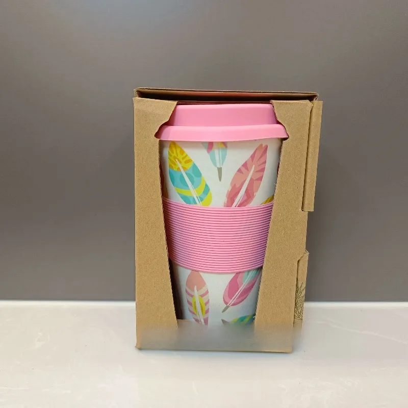 Bamboo Eco Travel Mug/Cup,Reusable And Eco Friendly Bamboo Fibre Takeaway Coffee Cup Deal Mug For Travel & Outdoors 400ml