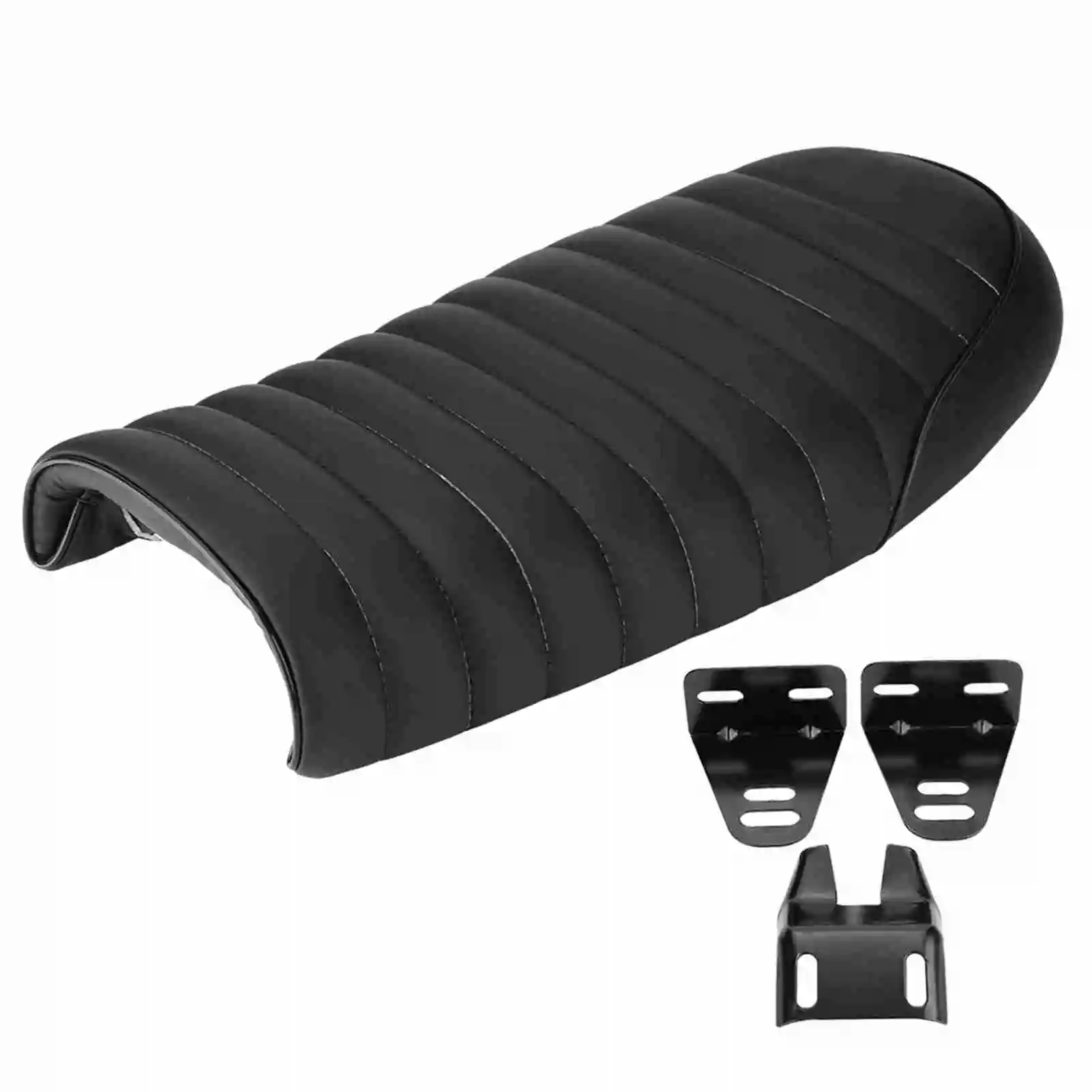 

Motorcycle PU Leather Vintage Cafe Racer Refit Seat Flat Saddle Cushion for CG125 GN CG CB400SS PU Leather Saddle