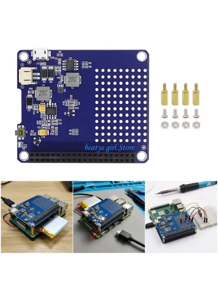 

C7AB Fast Charging Uninterruptible Power Supply For RPi 4/5 Expansion Board Supports 2A Simultaneous Power Module