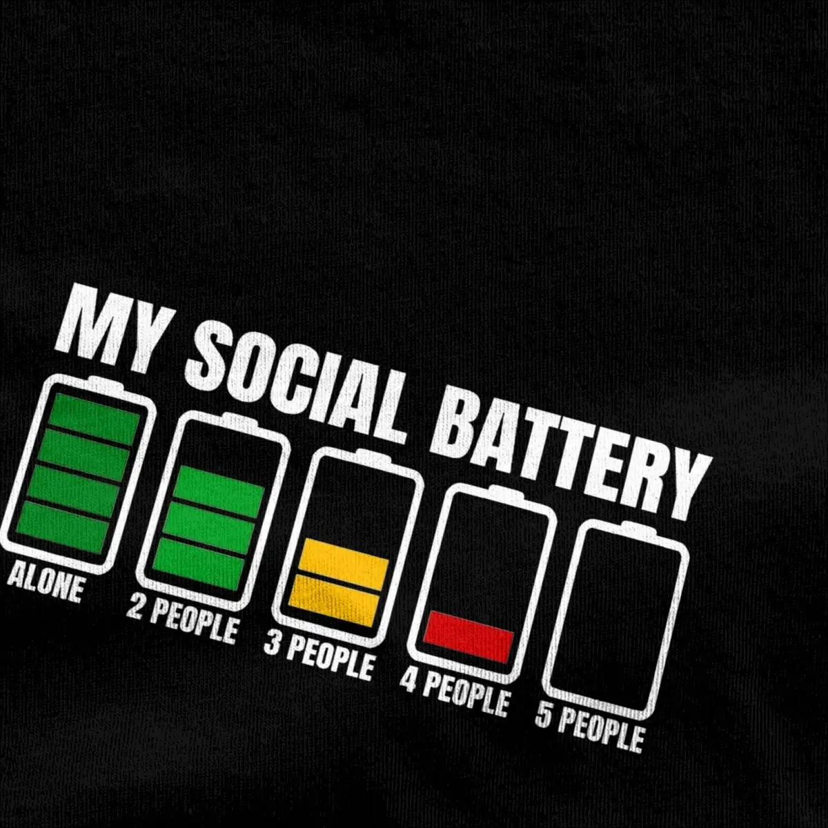 My Social Battery T-Shirt Summer Funny Introverted Memes T Shirts Cotton Harajuku Tee Shirt For Adult Short-Sleeved Casual Tops