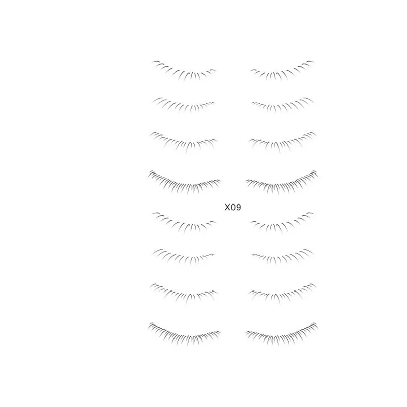 1PC Lower Eyelash Tattoo Stickers Natural Fake Lashes Disposable Eyelash Extension Novice-Friendly Makeup Tool For Beginners