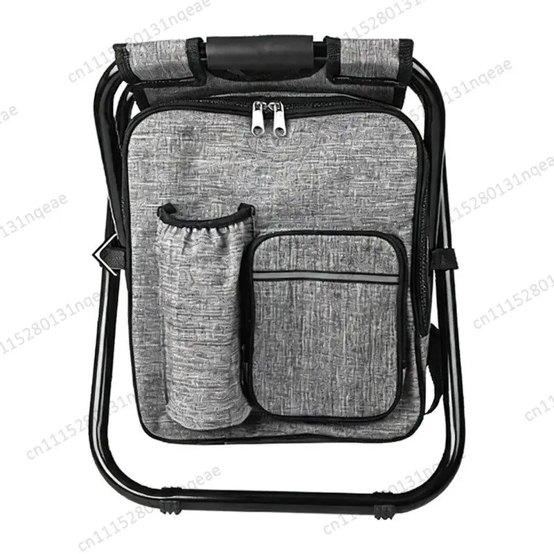 Outdoor Folding Backpack Stool Refrigerated Thermal Insulation Chair Hiking Fishing Portable Seat