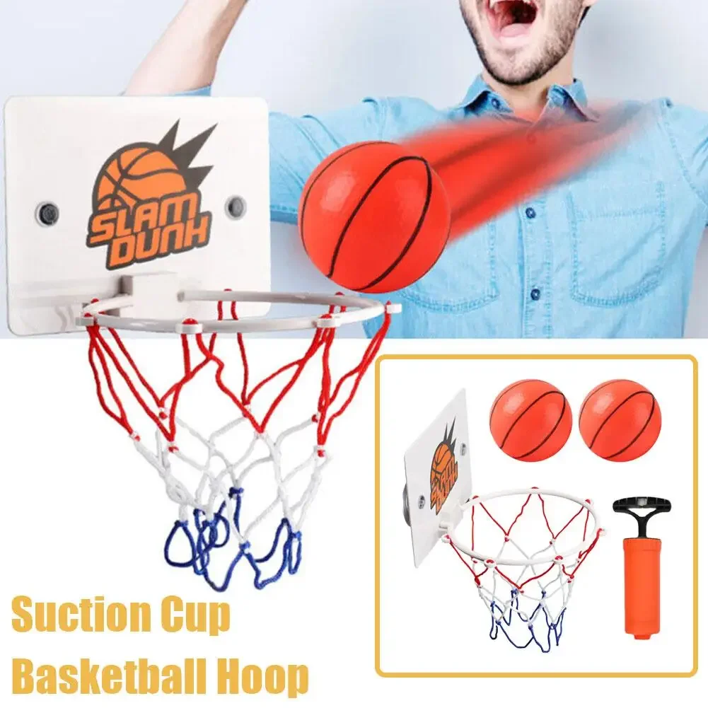 Mini Suction Cup Basketball Hoop Net Red+white+blue Powered Net Hoop Hoop Basket Net Basketball Basketball -color T2y0