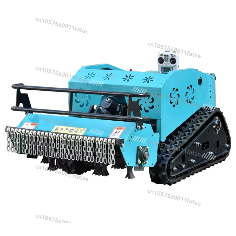 Mini Farm Flail Lawn Mower ，800mm 1000mm 1200mm RC Home Robotic Diesel Power Crawler Lawn Mower for Grass Cutting