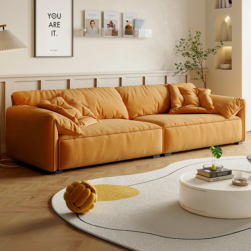 أرائك غرفة المعيشة الزرقاء كبيرة الحجم مصممة منتفخة يابانية لطيفة أرائك غرفة المعيشة صالة كسول Woonkamerbanken أثاث منزلي #4