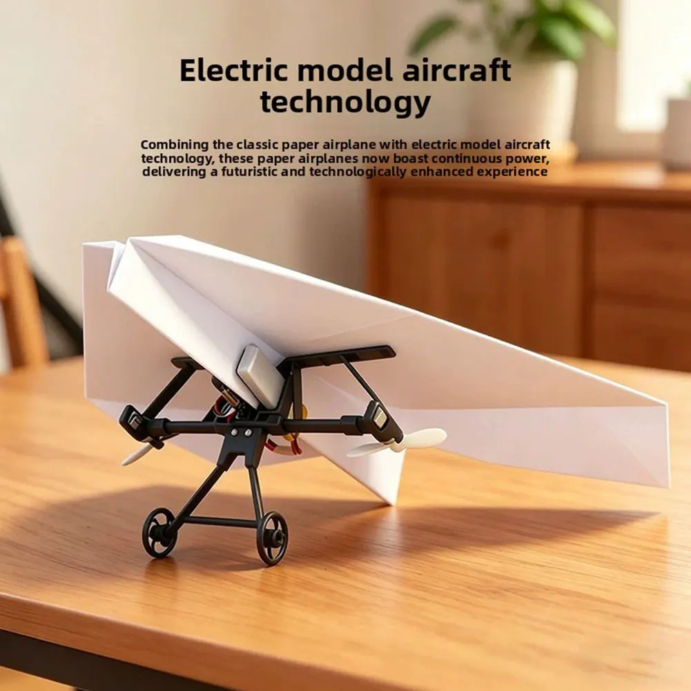 Rc-Paper Plane For Kids Diy Remote Control Paper Airplane Kit Diy Model Airplanes Launcher Construction Set