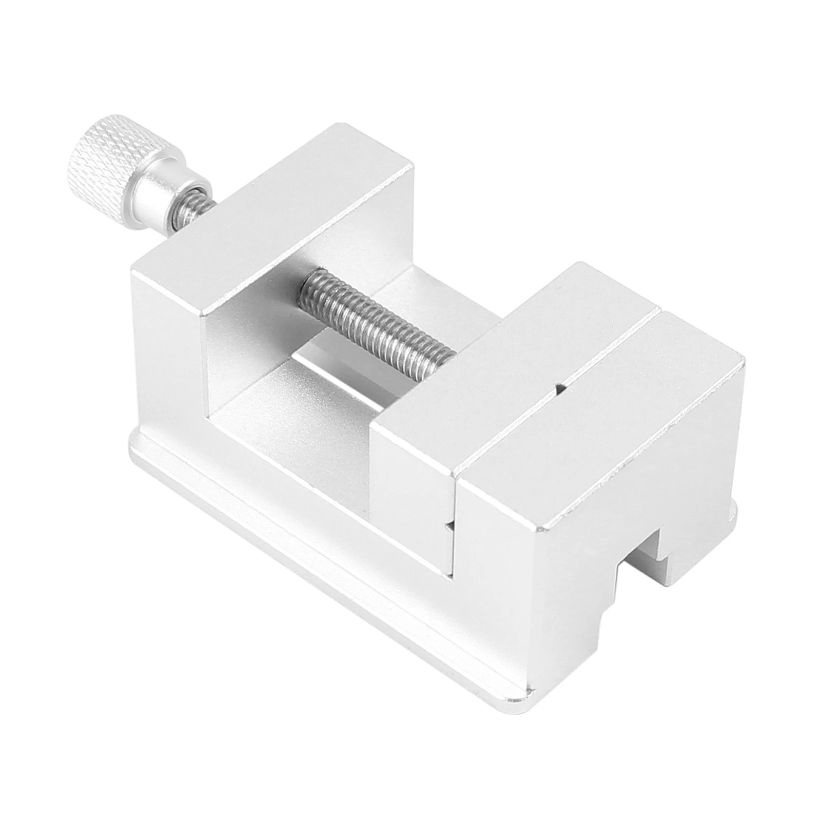 1Pc Mini Flat Clamp, Aluminum Alloy Flat Bench Vise, Drill Press Vice Fixing Tool DIY Sculpture Craft Carving Fixing Tool