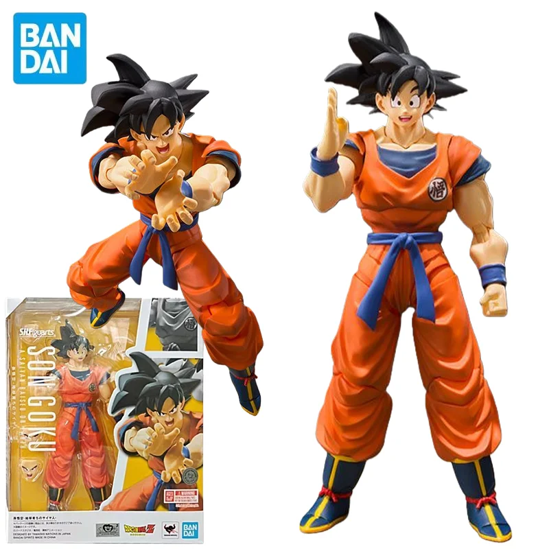

Bandai SHF Son Goku 2.0 A Saiyan Raised on Earth Action Figures Dragon Ball Z Anime Model Toys in Stock Toy for Boy Original Box