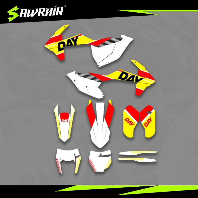 

Sawrain Motorcycle Graphics Backgrounds Decal Stickers Kits for KTM EXC XCW SXF 16-18SXF 17-19EXC 002