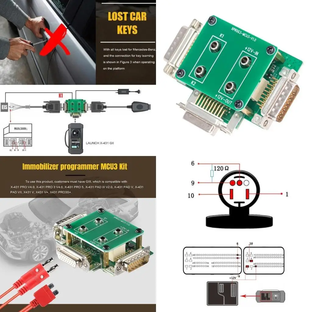 

02de x431 MCU3 Адаптер Antitheft для автомобиля Все клавиши потеряли x431 pro3s+ x431 v Keysprogram