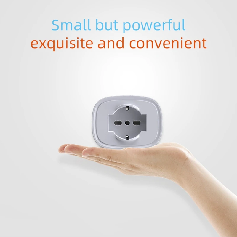 เต้าเสียบปลั๊กอัจฉริยะไวไฟ Tuya 1ชิ้นฟังก์ชั่นจับเวลาหน้าจอ16A เต้าเสียบควบคุมแอปสำหรับ Alexa Google Home อิตาลี