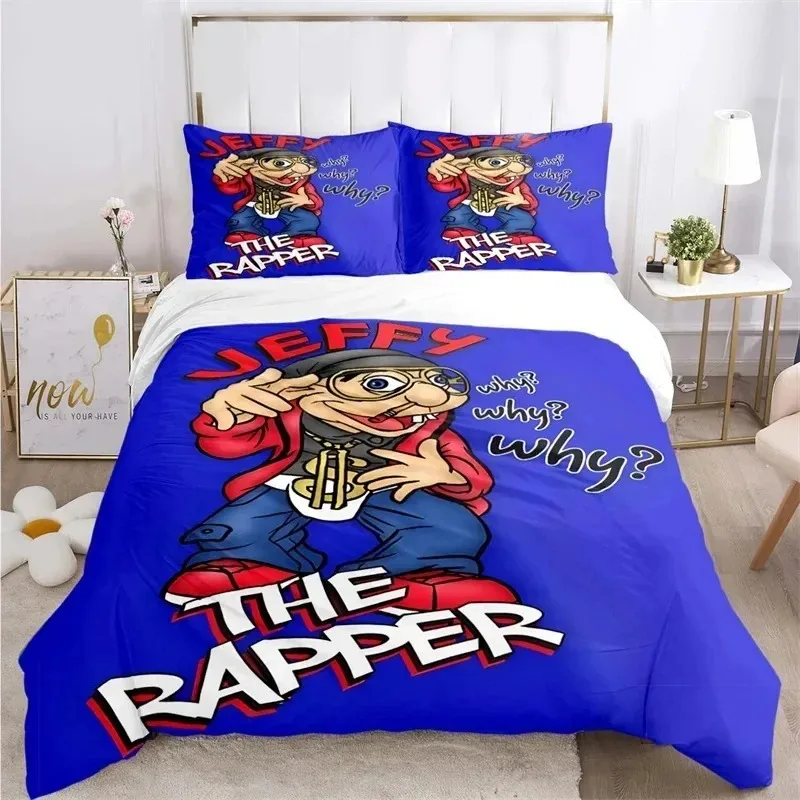 

3D Print Cartoon SML Jeffy Bedding Set Bedroom Soft Modern Bedspreads Comefortable Kids Duvet Cover Quilt Cover And Pillowcase