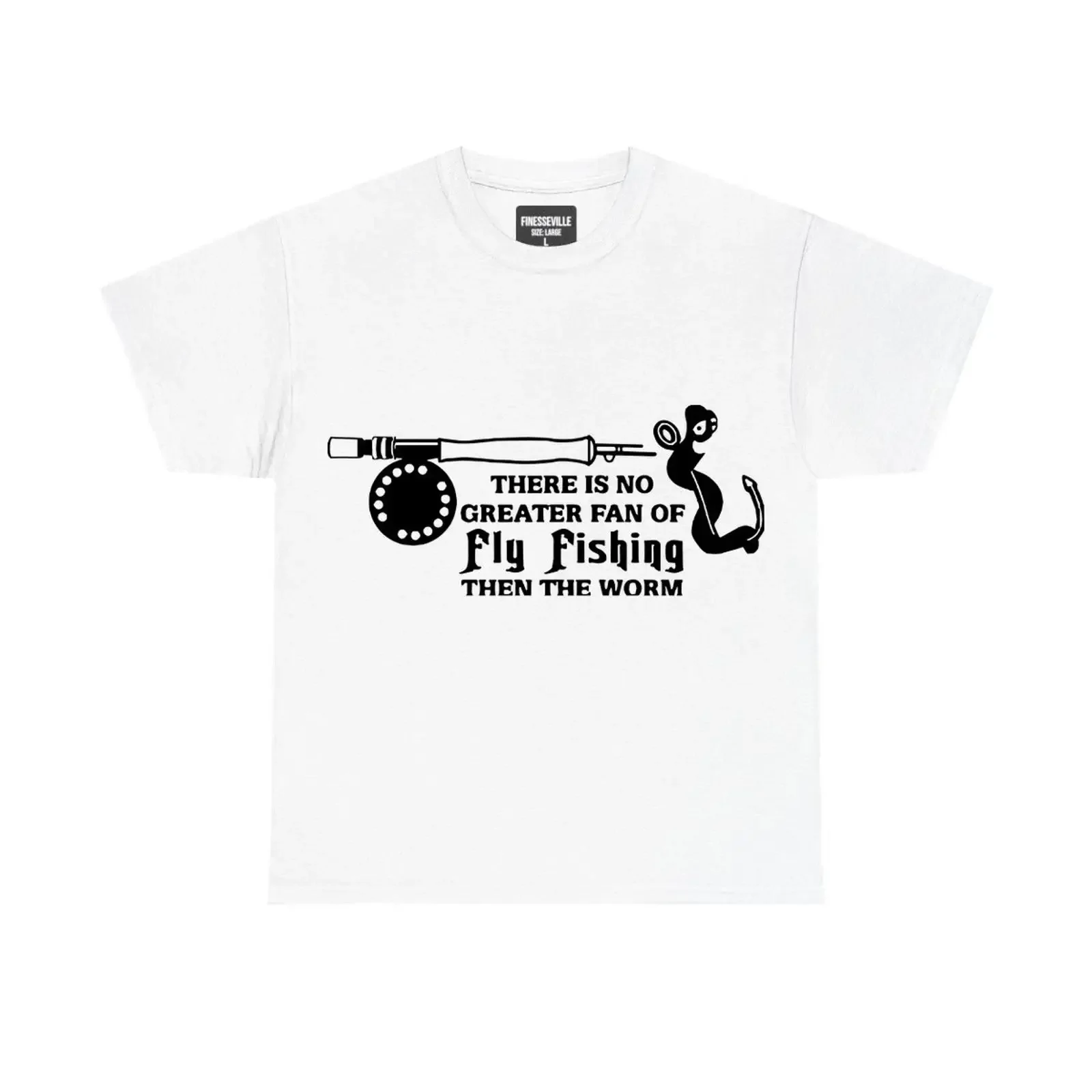 Fly Fishing Rod Worm On Hook Funny Quote T Shirt There Is No Greater Fan vintage Washed streetwear Versatile Stylish Casual