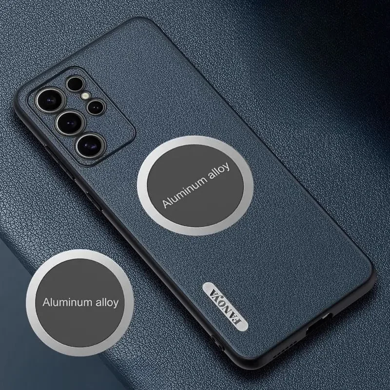 For Samsung Galaxy S25 Ultra Plus 5G Case Car Magnetic Leather Shockproof Cover For Samsung S25 Plus Ultra 5G S 25 Back Casing