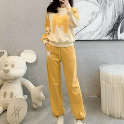 Women's Pants Two Piece Set Baggy Tracksuit Sport Ladies Trouser Sweatshirt Comfortable Xxl New In Matching Groups Aesthetic D