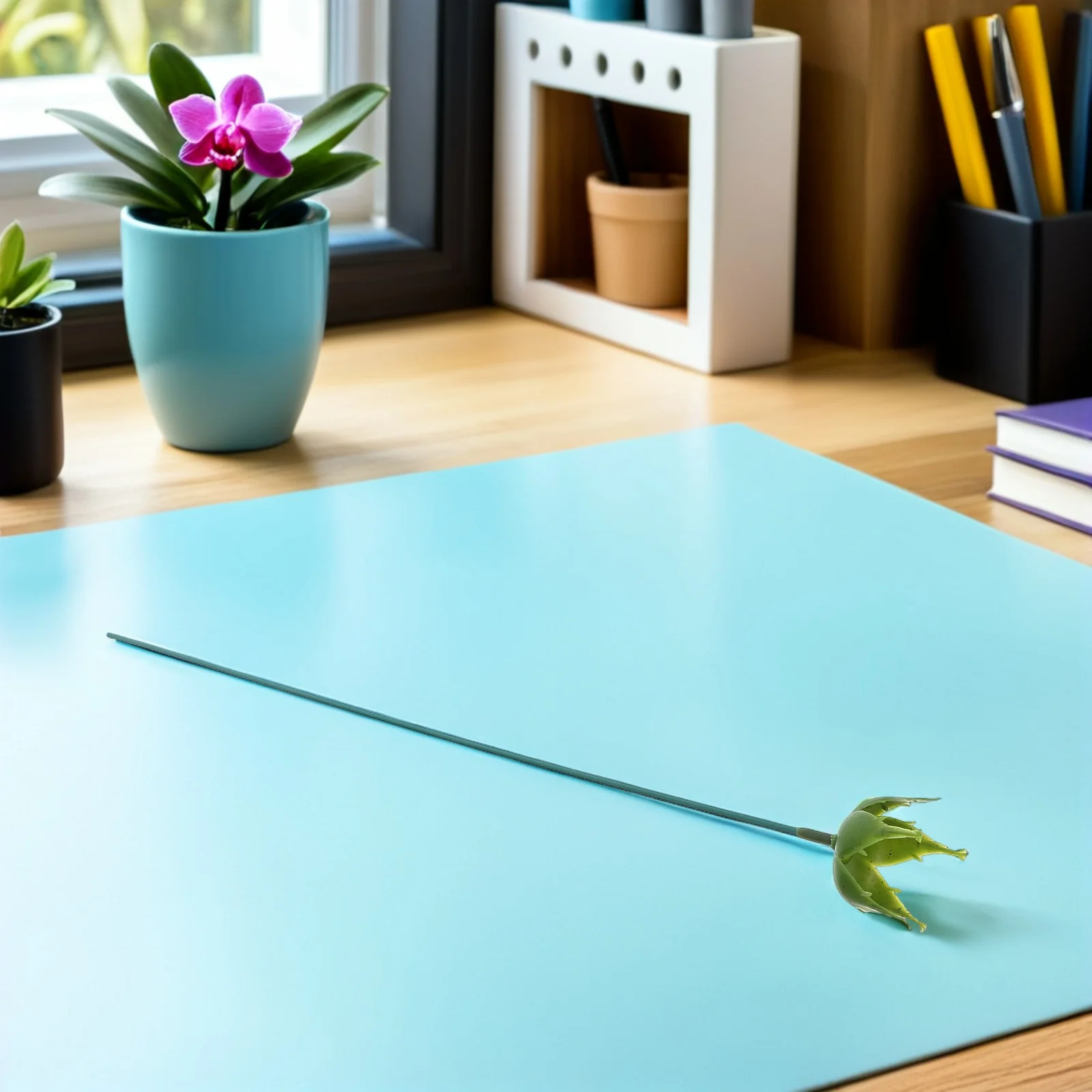 

50Sets Artificial Rose Sepals Fake Flower Calyxes Realistic Floral Wire Stems for DIY Bouquet and Craft Artificial Flower Stem