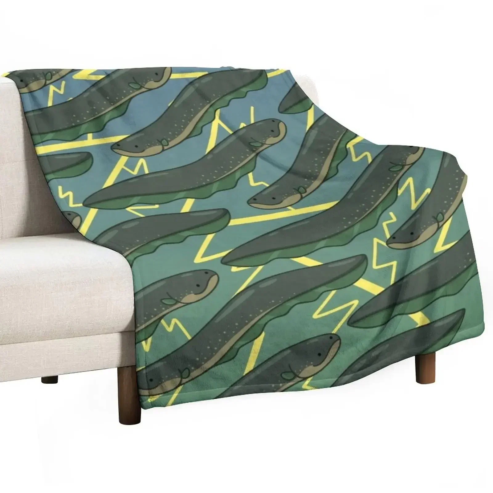 

Electric Eel Pattern Throw Blanket blankets ands Furrys Hairys Blankets