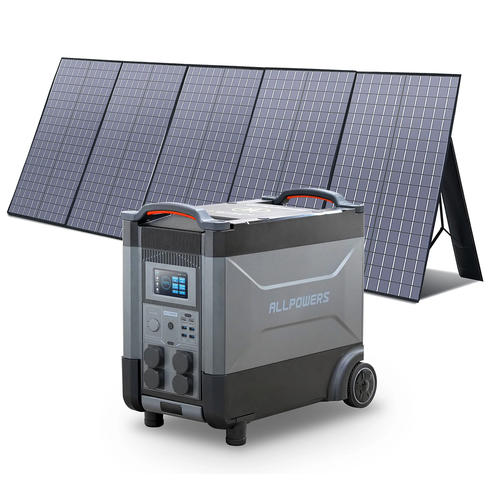 ALLPOWERS Solar Generator R4000 with 400W Solar Panel, 4 X 4000W (6000W Surge) AC Outlets, 3600Wh Portable Power Station