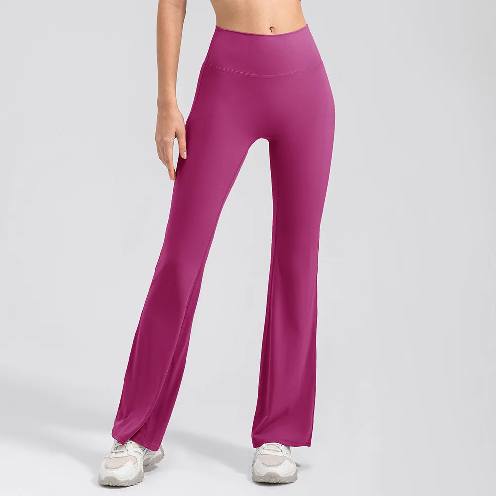 High-Waisted Leggings 2025 Trousers Breathable No Embarrassment Line Sports Fitness Leggings Micro-Flared Trousers Yoga Pants