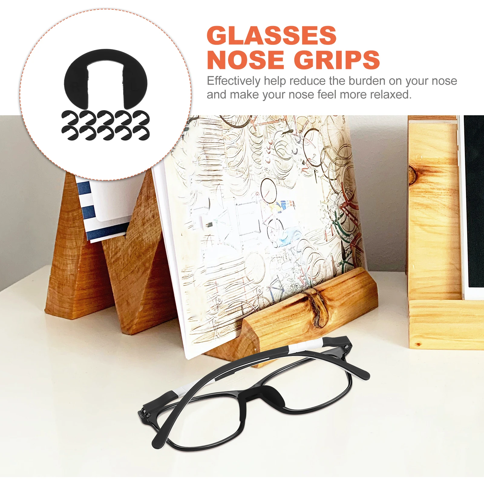 

10pcs Glasses Nose Pad Accessories Non Slip Eyeglass Pads Protector Replacement Rubber Cushion Grips for Frames