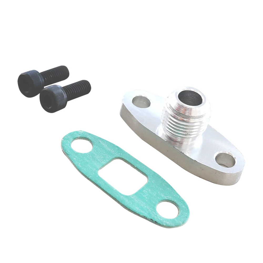 Flange Gasket Adapter Kit 10AN Garrett GT30 GT32 GT35 T3 T4 T60 Adapter Kit Turbocharger Turbo Oil Drain Outlet Flange Gasket