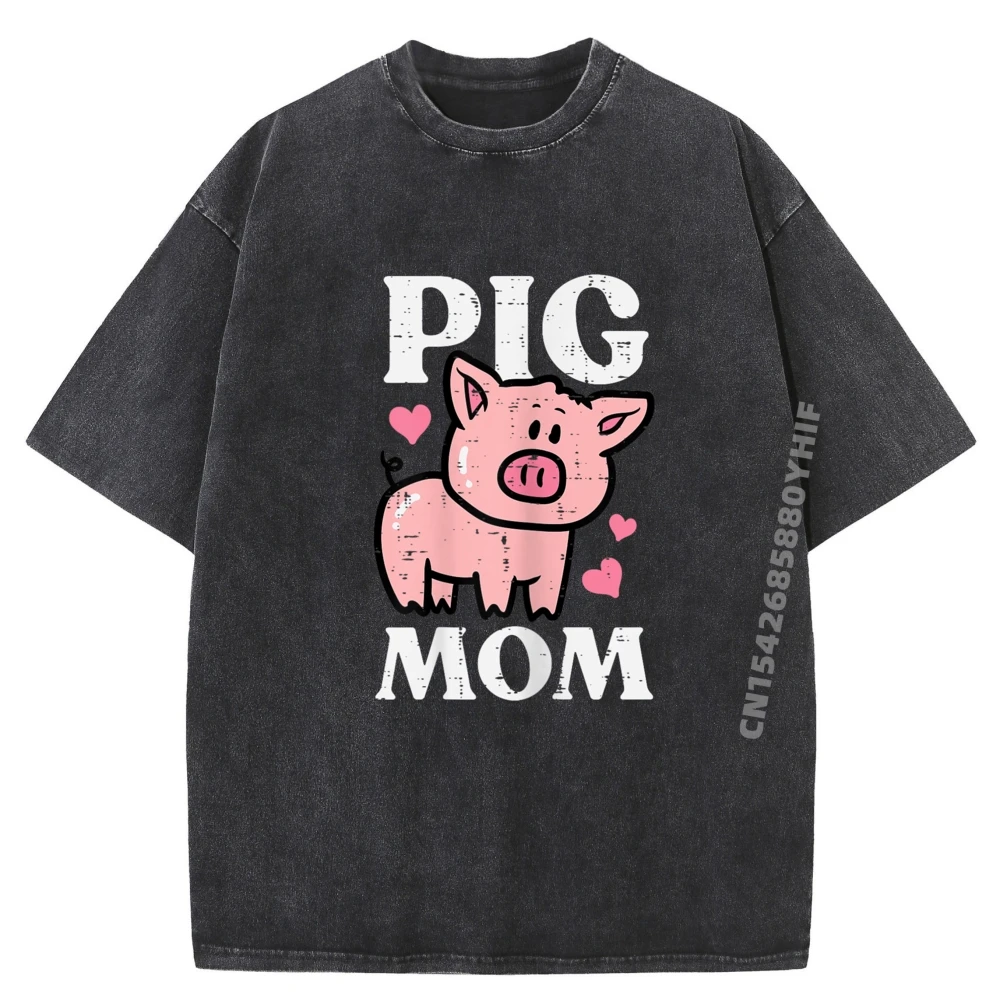 

Pig Mom Hog Farmer Swine Mothers Day Farm Mama Funny Shirt Woman Classic Washed Tshirts Mens Camisetas Hombre