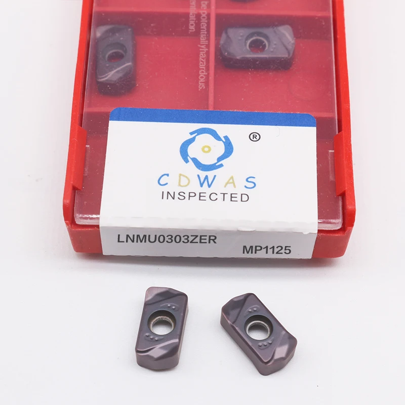 10PCS LNMU0303ZER MJ 1020 1125 1030 Hartmetall Einsätze Ende Fräsen Werkzeug CNC Fräsen Klinge LNMU Metall Drehmaschine Drehen Werkzeug