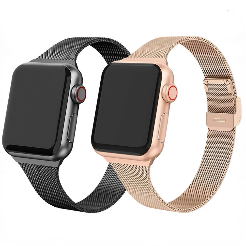 Milanese Strap for Apple Watch Band  Ultra 8 7 49mm 45mm 41mm Metal Stainless Steel Wristband for iWatch 6 5 4 SE 42mm 41mm 40mm