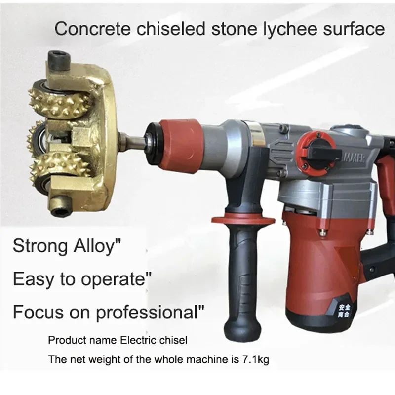 

220v Electric Chisel Hair Machine Cement Surface Hair Machine Bridge Deck Box Beam Hand-held Chisel Hammer Stone Hair Machine